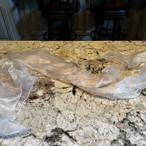 Elegant Sheer Silver Scarf